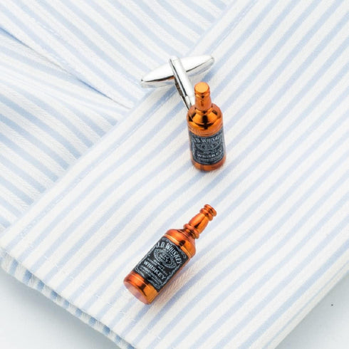 Whiskey Cufflinks for Men, Whiskey Bottle Cufflinks, Wine Bottle Cuff Links, Brown Bottle Shirt Tuxedo Cufflinks, Punk Cufflinks French Cufflinks,...