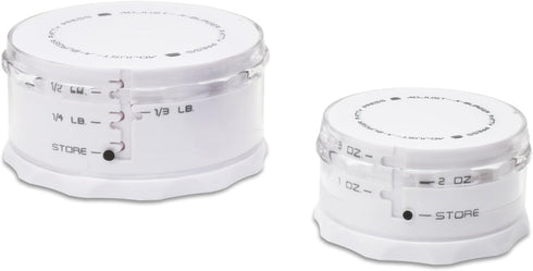 KitchenArt Adjust-A-Burger Press Set, Plastic, 2-Piece, White...