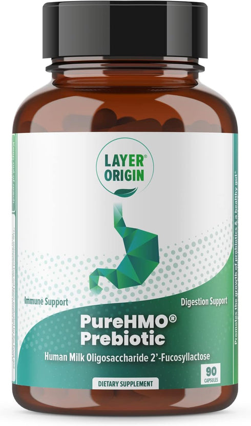 Layer Origin | PureHMO Human Milk Oligosaccharide (HMO 2'-FL) Prebiotic - Feed 180 Billion Probiotics/Serving, 30-Day Supply...
