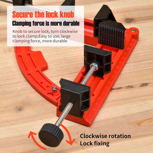 Multi Angle Degree Corner Clamps, Adjustable 30-90 Degrees Sawing Mitre Right Angles Measuring Cutting Tool for Woodworking Photo Frame (New-black...