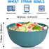 Unbreakable Cereal Bowls 24 oz -Reusable Wheat Straw Fiber Lightweight Bowls Set - Dishwasher & Microwave Safe - Perfect for Snacks,Cereal, Ice Cr...