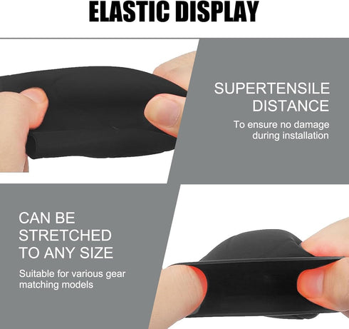 2 PCS Car Gear Shift Knob Cover, Anti-Slip Waterproof Soft Vehicle Handbrake Shifter Cover, Universal Automotive Interior Shifter Protector Replac...