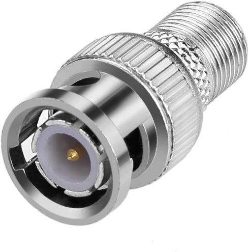 BNC Male Plug to F Female Jack Adapter Coax Connector Coupler adapters CCTV Camera (Pack of 5)...