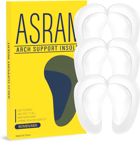 Arch Support,Soft Gel Insole Pads,High Heel Inserts,Reusable Arch Cushions Best for Flat Feet and Plantar Fasciitis,High Arch Pain Relief,for All ...