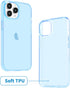 JJGoo Compatible with iPhone 14 Pro Case, Clear Soft Shockproof Protective Slim Thin Bumper Cover Transparent Phone Case, Translucent Blue...