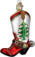 Old World Christmas Pioneer Collection Glass Blown Ornaments Tree Christmas Cowboy...