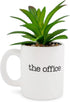 Silver Buffalo The Office World's Best Boss Decorative Artificial Faux Greenery Plant in Ceramic...