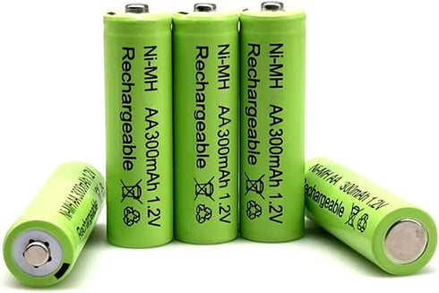 12 Packs 1.2V AA 300mAh Ni-MH Rechargeable Batteries for Solar Lights (AA Size)...