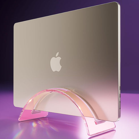 Acrylic Vertical Laptop Stand for Desk,Acrylic Invisible Desktop Notebook Dock,Vertical Laptop Holder Space-Saving Organizer for All MacBook, Surf...