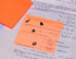 4 Pack Transparent Sticky Notes 7.6x7.6CM Self-Stick Book Tabs 200 Sheets Waterproof PET Markers Sticky Notes Pad (Orange)...