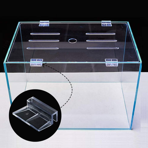 OIIKI 6 PCS Aquarium Glass Cover Clip, Clear Acrylic Support Holder, Aquarium Lid Clips Clamps, for Aquarium Fish Tank (6mm)...