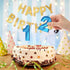 Number Birthday Candles(10 Candle Blue) 3D Diamond Shape Number Happy Birthday Cake Candles for Birthday Party Wedding Decoration Reunions Theme P...