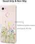 Unov Pixel 3 XL Case Clear with Design Soft TPU Shock Absorption Slim Embossed Floral Pattern Protective Back Cover for Pixel 3 XL 6.3 inch (Flowe...