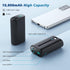 Small Portable Charger 10800mAh with Built-in USB-C Cable, Mini PD 3A Fast Phone Charging Power Bank,LCD Display Android Charger Battery Pack Comp...