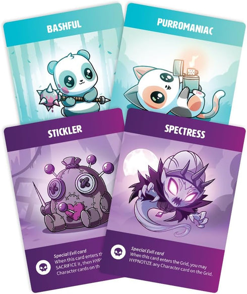 Tic Tac K.O. : Cute vs. Evil Base Game - Quick-to-learn team card game for kids, teens, & adults - Adorably ruthless twist on Tic Tac Toe - 2-4 pl...
