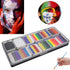 Rainbow Face Paint Split Cake Body Painting Professional 12 Colors Face Body Paint Kit Largest Oil Based Hypoallergenic Neon Face Painting Palette...