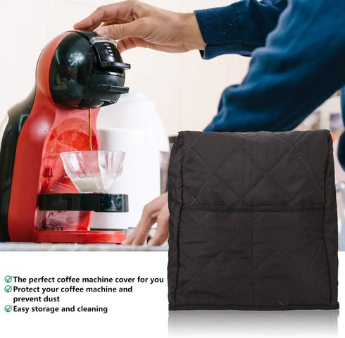 Coffee Machine Cover, Soft Cotton Maker Dust Cover Protective Convenient Adjustable Fit Storage Washable Cleaning Fine Workmanship Neat Stitching ...