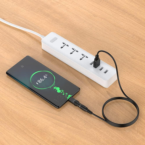 5V USB to DC Power Cable,Universal 5V DC 1.5M Charging Cable Power Cord with 11 Interchangeable Plugs Connectors Adapter for Webcam Router, Power ...