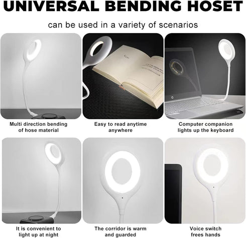 Voice Control Bedside Light, USB Intelligent Voice Control Night Light, Portable LED Light, Intelligent Voice Small Desk Light, Home Study Bedside...
