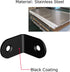 Corner Brace, L Bracket, Corner Bracket,Stainless Steel Brackets,Small Angle Brackets, Metal Iron Braces Brackets for Wood (Black_1x1x0.6inch_20pc...