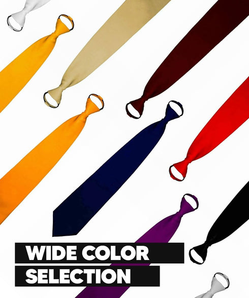 Vittorio Farina Solid Satin Zipper Ties for Men - Men's Fashion Accessories - Tie for Any Occasion...