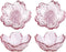 4pcs Glass Sakura Shape Small Seasoning Dishes Dipping Bowls Appetizer Plates,3.4inch...