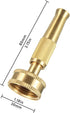 Adjustable Metal Twist Hose Nozzle Sprayer, 4" Heavy-Duty Brass Hose Nozzle Garden Sprayer with 10 Rubber Washers, for Gardening Watering Patio La...