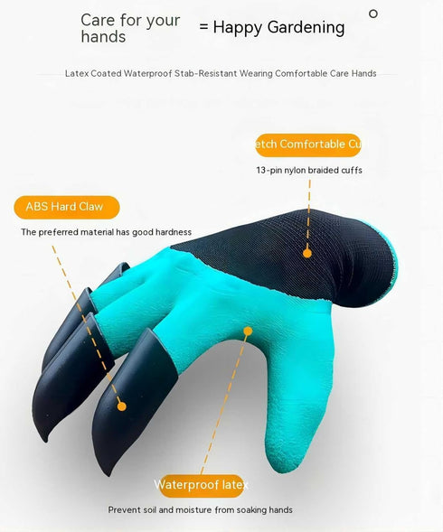 Clawed gardening gloves,Anti slip gloves for excavation and weeding,Gardening claw gloves,Used for garden operations...