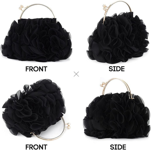 Yokawe Floral Clutch Purses for Women Satin Flower Evening Bag Party Prom Handbags...
