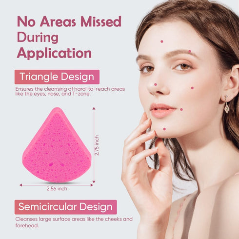 96Count Compressed Facial Sponges Pink, AIDEA Disposable Face Sponges, Natural Cellulose Cosmetic Spa Sponges for Facial Cleansing, Exfoliating, M...
