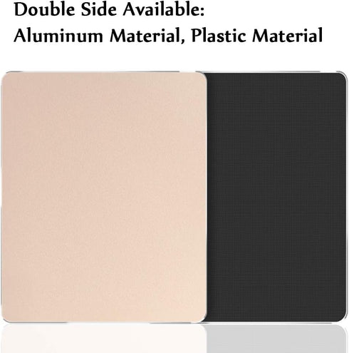 2 Pack Gaming Aluminum Mouse Pad (Gold & Grey) Compatible with Magic Mouse, DaKuan Smooth Magic Ultra Thin Double Side Mouse Mat for Fast and Accu...