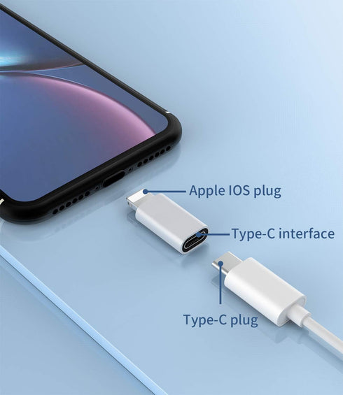 zoyuzan 3Pack USB C Female to Lightning Male Adapter for iPhone 12/11/8 X XR/XS/SE/7Plus/Pro Max Ipad Air Mini Type Compatible with Charging Suppo...