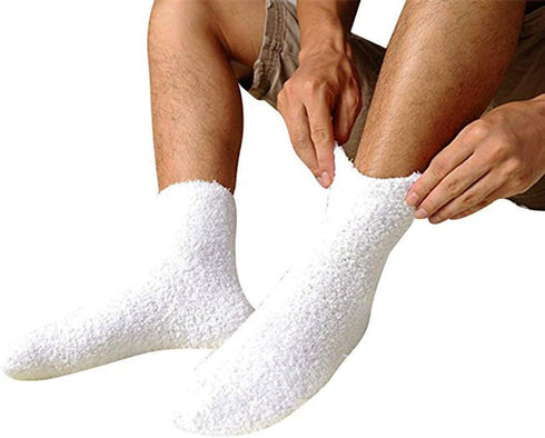 5 Pairs Womens Fuzzy Socks Soft Winter Warm Solid Socks for Ladies...