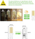 Dimmable G9 LED Light Bulbs 120V, 35W T4 G9 Halogen Equivalent, Warm White 2700K 3000K for Crystal Chandeliers Lights, Accent,Pedant Lights,Wall S...