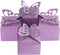 Kslong 50pcs Purple Butterfly Favor Boxes Girl Baby Shower Butterfly Candy Box Decoration Party Birthday Wedding Small Gift Boxes (Purple)...