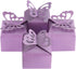 Kslong 50pcs Purple Butterfly Favor Boxes Girl Baby Shower Butterfly Candy Box Decoration Party Birthday Wedding Small Gift Boxes (Purple)...