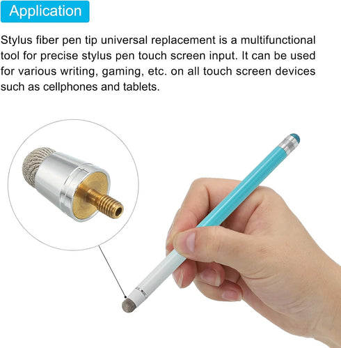 MECCANIXITY 8pcs 6mm Stylus Pen Fiber Fine Tips Universal Replacement High Precision for Stylus Pen Capacitive Touch Screen Devices...