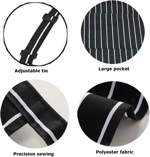 Kitchen Aprons for Men Women Chefs Adjustable Bib Aprons with Big Pockets...