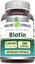 Amazing Formulas Biotin 15000 mcg - Supports Healthy Hair, Skin & Nails - Promotes Cell Rejuvenation - Supports Healthy Metabolism & Digestive Hea...