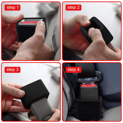Morlike Silicone Belt Buckle Holder (Black, 2 Pack)...