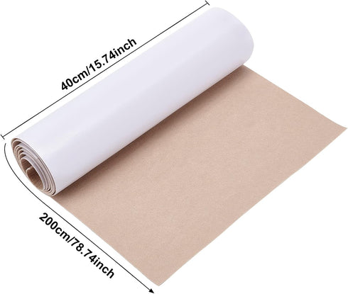 BENECREAT 15.7x78.7(40cmx2m) Khaki Self-Adhesive Felt Fabric Jewelry Box Lining for DIY Costume Making and Furniture Protection, 1mm Thick...
