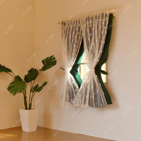 iLAND Dollhouse Accessories on 1/12 scale, Dollhouse Decor of Curtain Rods (Luxury White)...
