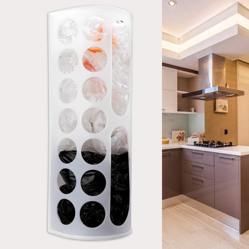 Lunies Grocery Bag Holder - Wall Mount Hanging Trash Bag Organizer for Kitchen (Large Capacity, 2-pack)...