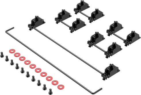 DUROCK Stabilizer V2, Screw in Stabilizers with 2u 6.25u 7u Wires, PCB Mount Keyboard Stabilizers for Mechanical Keyboards (V2 Nero 80% Kit)...