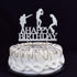 Glitter Happy Birthday Cake Topper cake Toppers Happy Birthday Cake Bunting Birthday Party Decoration Supplies. (Silver)...