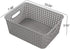 6-Pack Plastic Storage Organizer Basket, 10.04"L x 7.48"W x 3.95"H, Slightly Gray...
