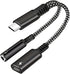 USB c to 3.5mm Headphone and Charger Adapter,2 in 1 USB C to Aux Audio Jack with PD Fast Charging Dongle Cable Cord for iPhone 15/15 Pro Max,Galax...