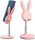 OATSBASF Cute Cell Phone Stand, Adjustable Bunny Phone Stand for Desk, Thick Case Friendly Holder Compatible with iPhone, Kindle, iPad, Switch, Al...