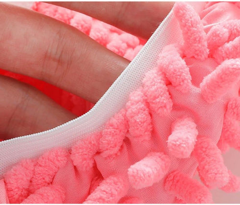 HomeSoGood 5 Pieces Cleaning Cloth Mop Slippers Shoes Cover,Slippers Micro Fiber for House Kitchen Office...