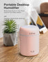 Colorful Cool Mini Humidifier, USB Personal Desktop Humidifier for Car, Office Room, Bedroom,etc. Auto Shut-Off, 2 Mist Modes, Super Quiet. (Pink)...